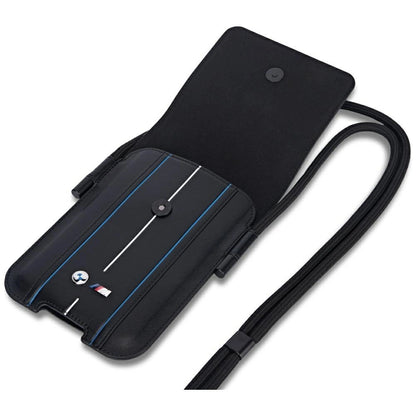 BMW Phone Pouch Blue Stripes Phone Bag - Black_2