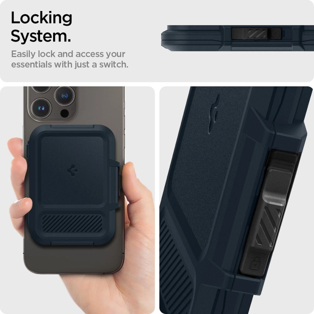 Spigen Lock Fit MagSafe Card Case - Navy Blue_16