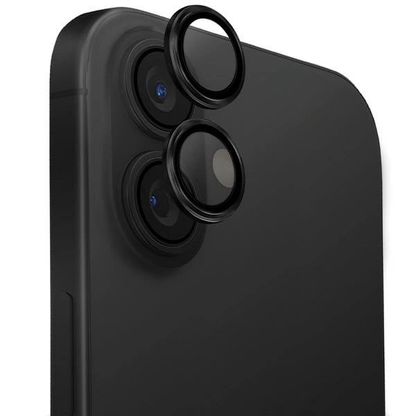 Uniq Optix Aluminum Camera Lens Protector iPhone 16 / 16 Plus with applicator - black_0