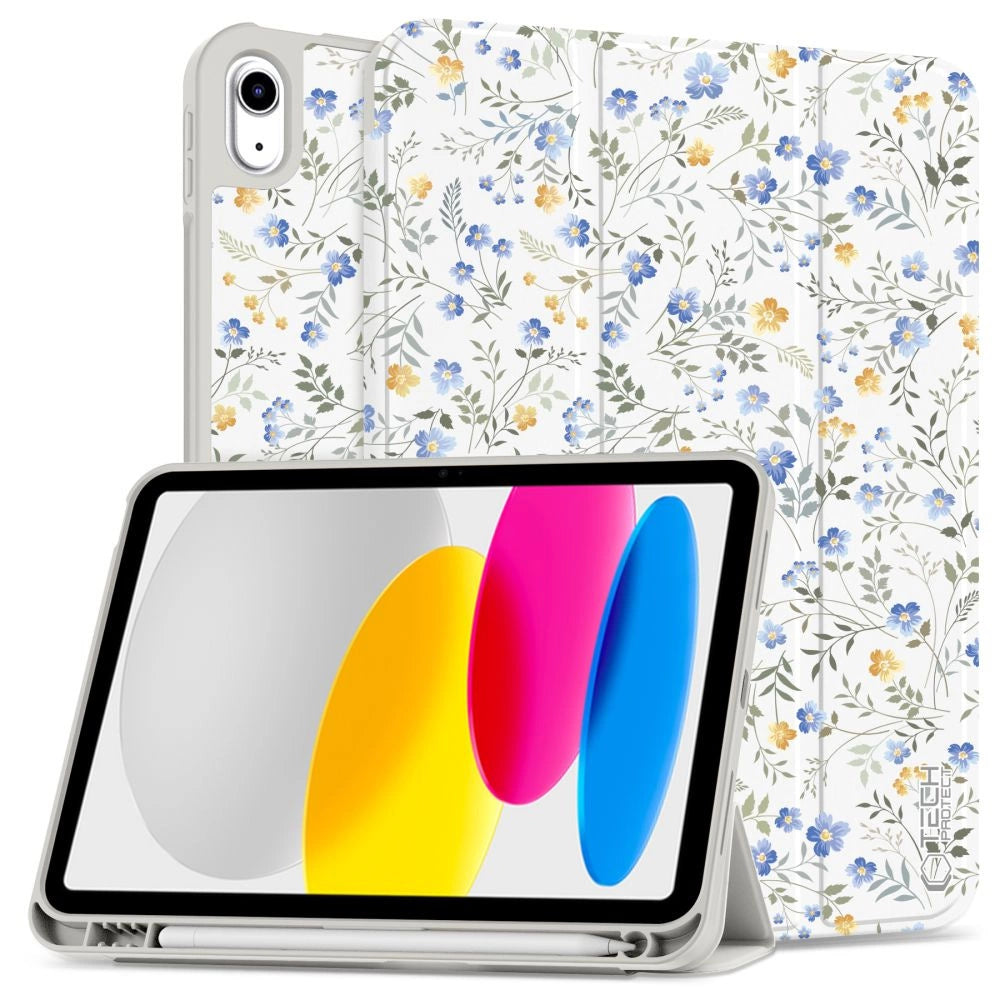 Tech-Protect SC Pen Case for iPad 10.9" 2022 (10th gen.) / 11" 2025 (11th gen.) - Daisies with Leaves_0