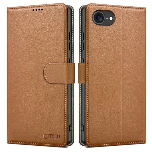 Tech-Protect Wallet Case for iPhone 16e - Brown_0