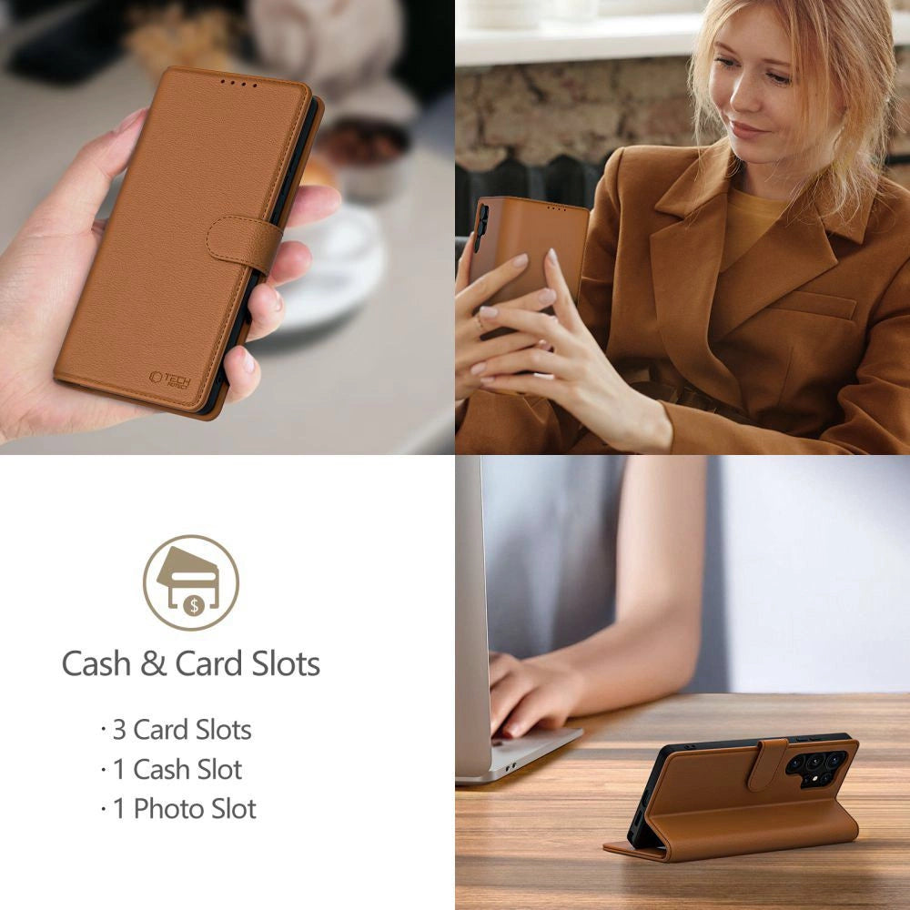 Tech-Protect Wallet Case for iPhone 16e - Brown_3