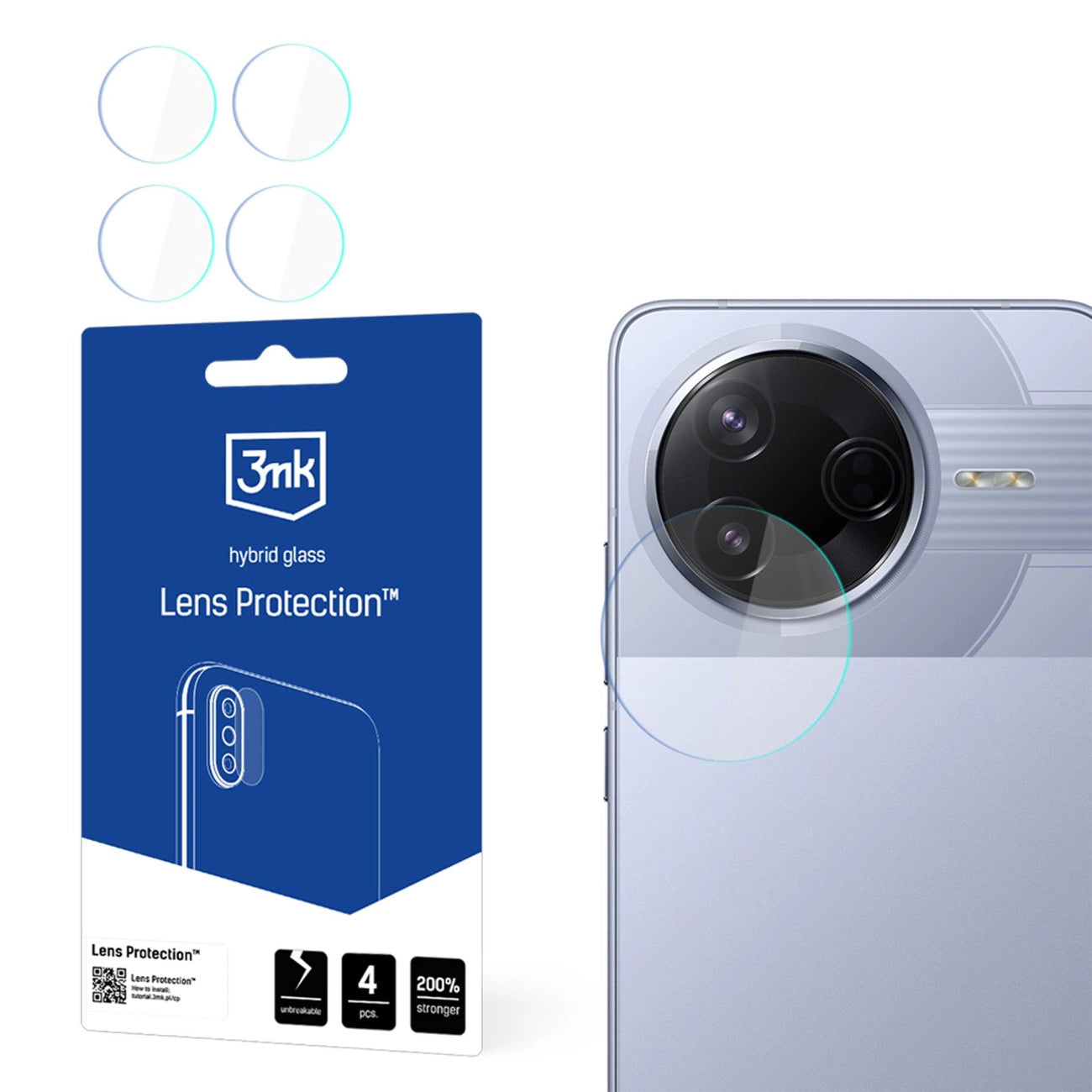 Hybrid Glass for Camera Lens 3mk Lens Protection for Xiaomi Poco F7 Pro_0