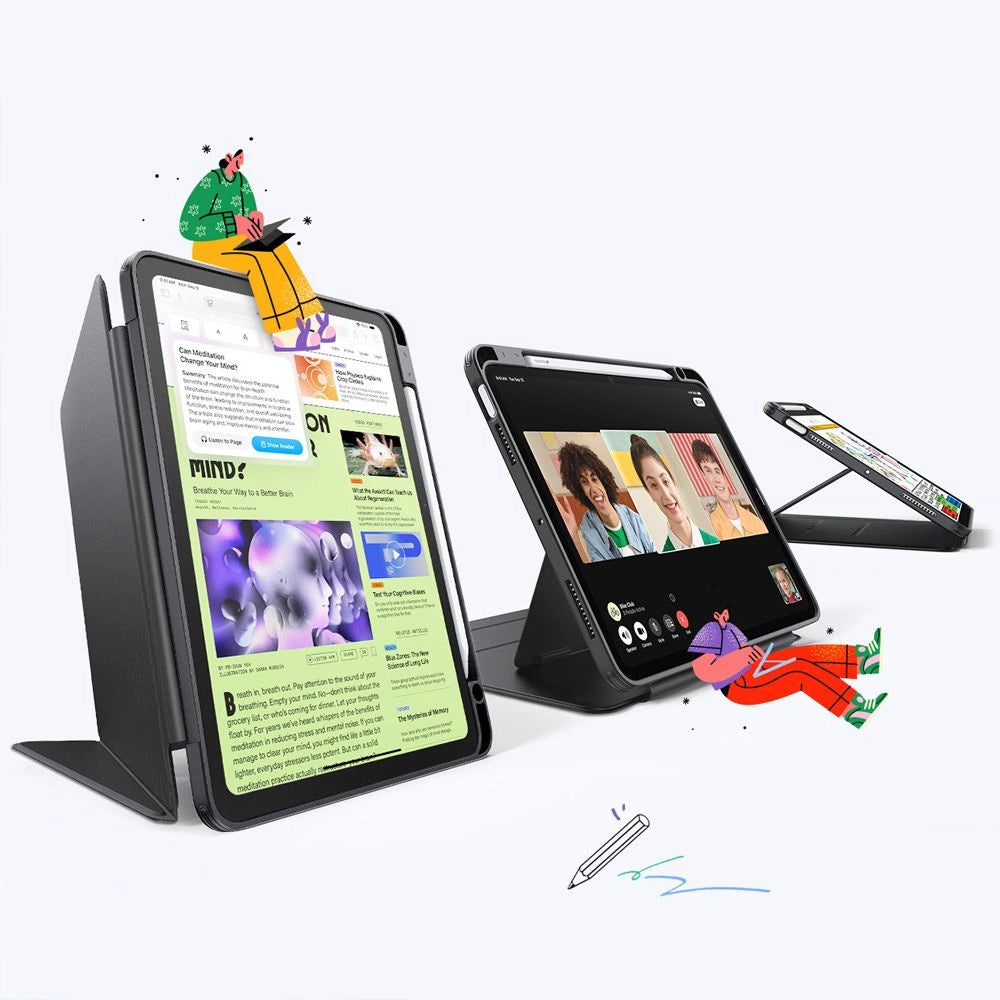ESR Flip Hybrid Case for iPad 10.9" 2020-2022 (4th / 5th gen.) / 11" 2024-2025 (6th / 7th gen.) - Black_1