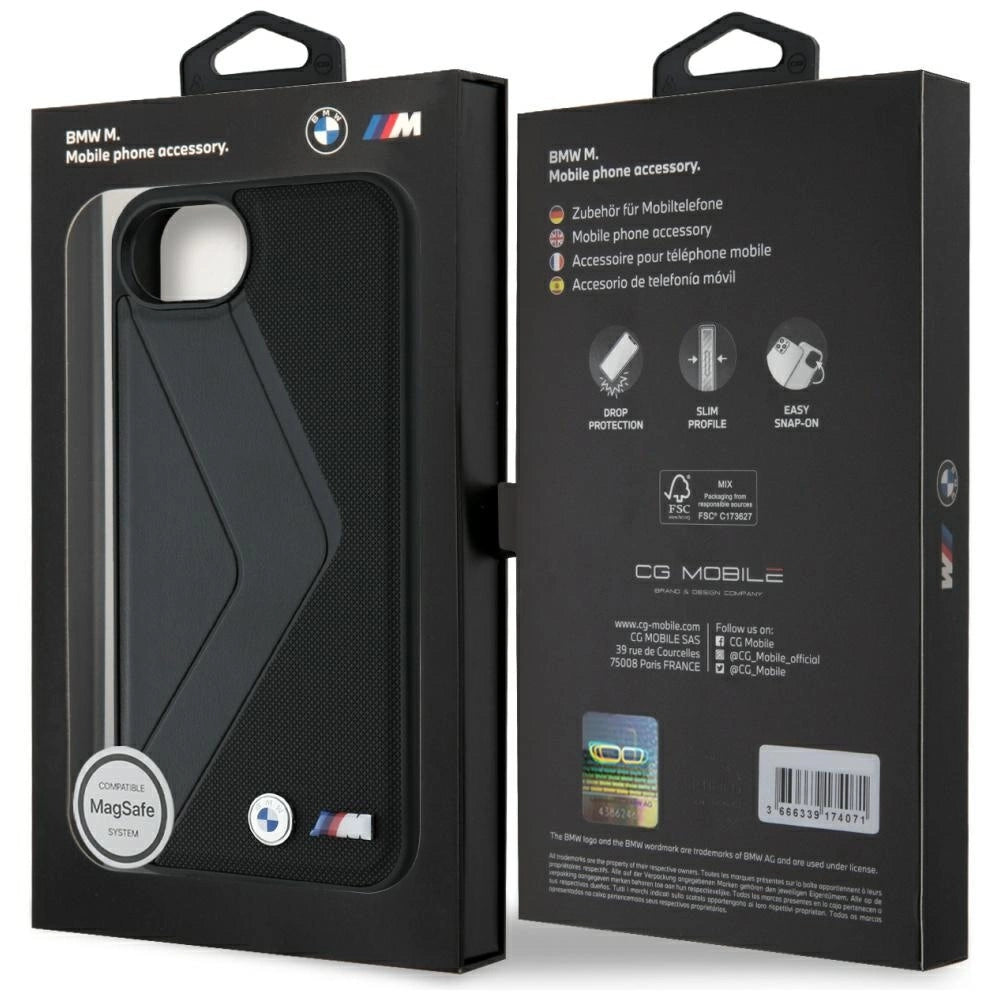 BMW Oversized Stripes MagSafe case for iPhone 16e - black_7