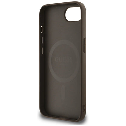 Guess 4G Flowers Print MagSafe case for iPhone 16e - brown_6