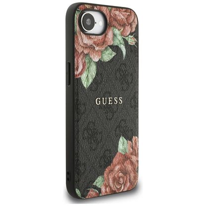 Guess 4G Flowers Print MagSafe case for iPhone 16e - black_3
