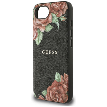 Guess 4G Flowers Print MagSafe case for iPhone 16e - black_5