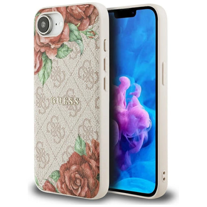 Guess 4G Flowers Print MagSafe iPhone 16e Case - Pink_0