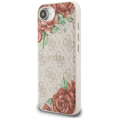 Guess 4G Flowers Print MagSafe iPhone 16e Case - Pink_1