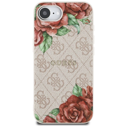 Guess 4G Flowers Print MagSafe iPhone 16e Case - Pink_2