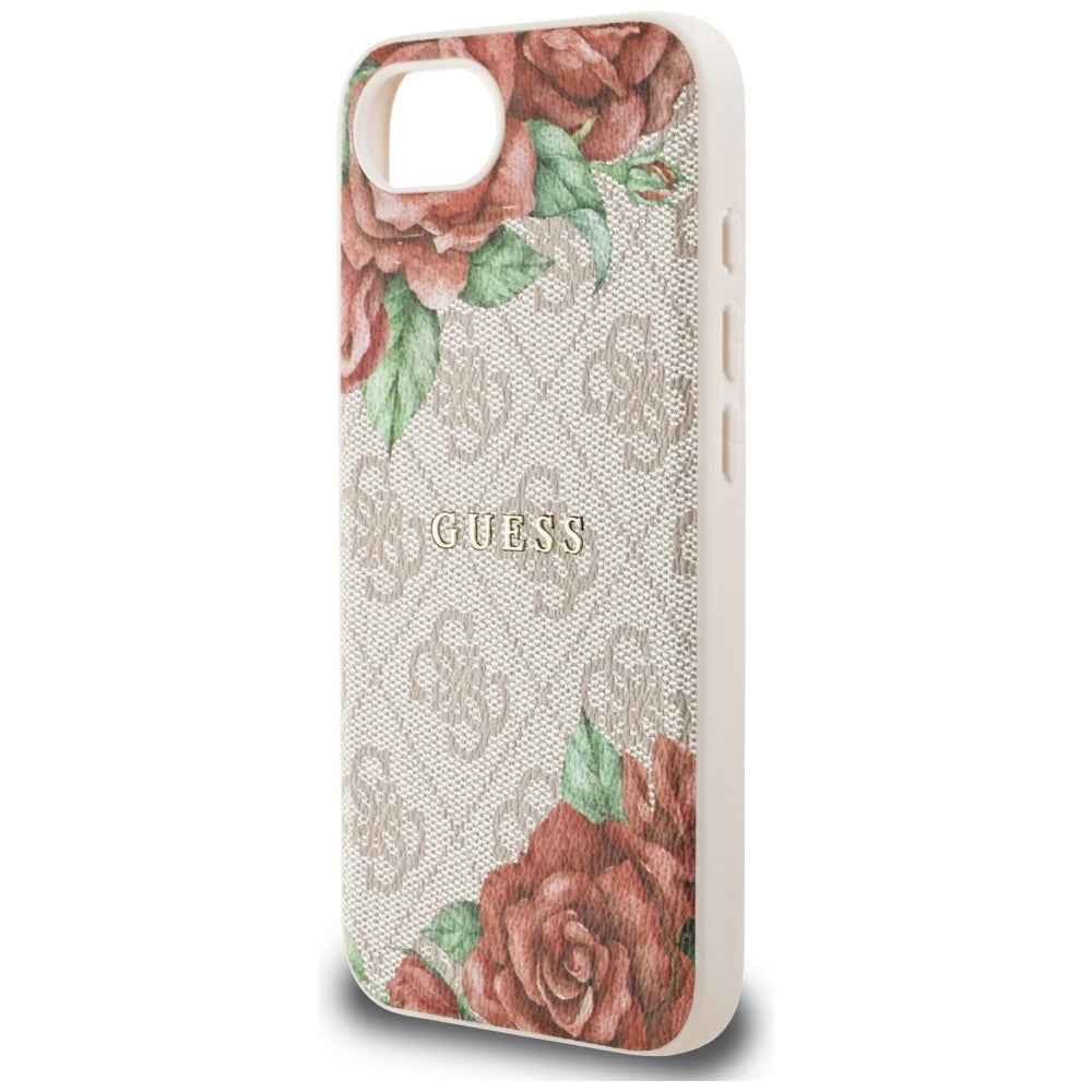 Guess 4G Flowers Print MagSafe iPhone 16e Case - Pink_5
