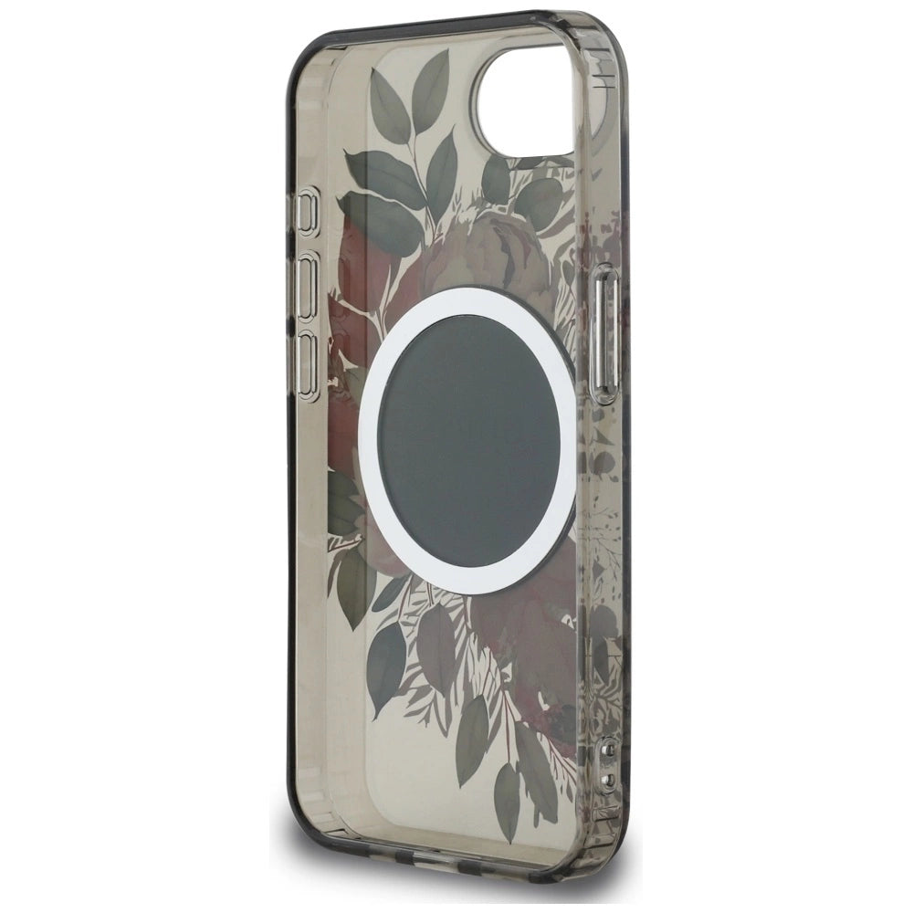 Guess IML Flowers MagSafe iPhone 16e Case - Black_6