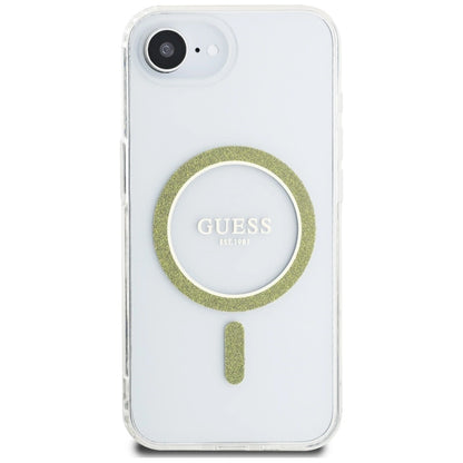Guess IML Glitter Circle MagSafe iPhone 16e Case - Clear_2