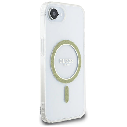 Guess IML Glitter Circle MagSafe iPhone 16e Case - Clear_3