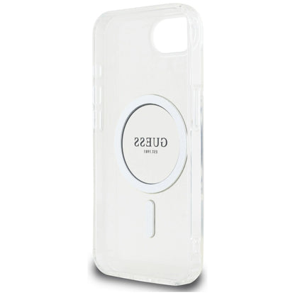 Guess IML Glitter Circle MagSafe iPhone 16e Case - Clear_6