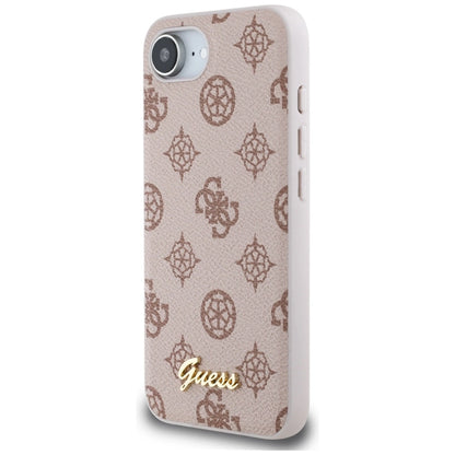Guess Peony Script Logo MagSafe iPhone 16e Case - Brown_1