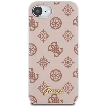 Guess Peony Script Logo MagSafe iPhone 16e Case - Brown_2