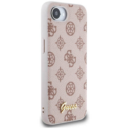 Guess Peony Script Logo MagSafe iPhone 16e Case - Brown_3