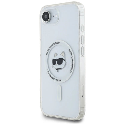 Karl Lagerfeld IML Metal Choupette Head MagSafe iPhone 16e Case - White_1