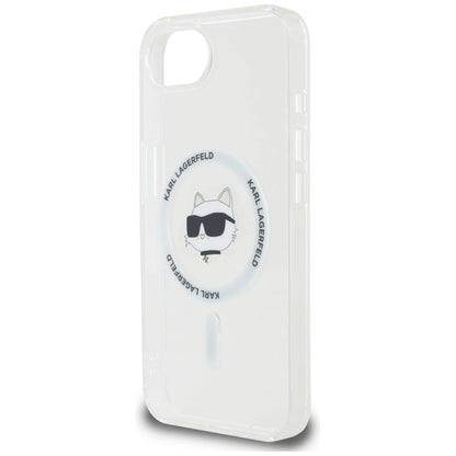 Karl Lagerfeld IML Metal Choupette Head MagSafe iPhone 16e Case - White_5