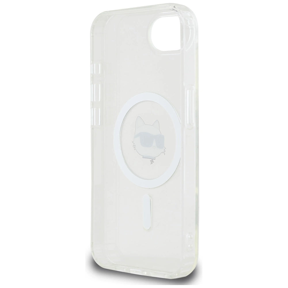 Karl Lagerfeld IML Metal Choupette Head MagSafe iPhone 16e Case - White_6