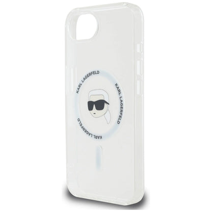 Karl Lagerfeld IML Metal Karl Head MagSafe Case for iPhone 16e White_5