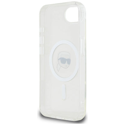Karl Lagerfeld IML Metal Karl Head MagSafe Case for iPhone 16e White_6