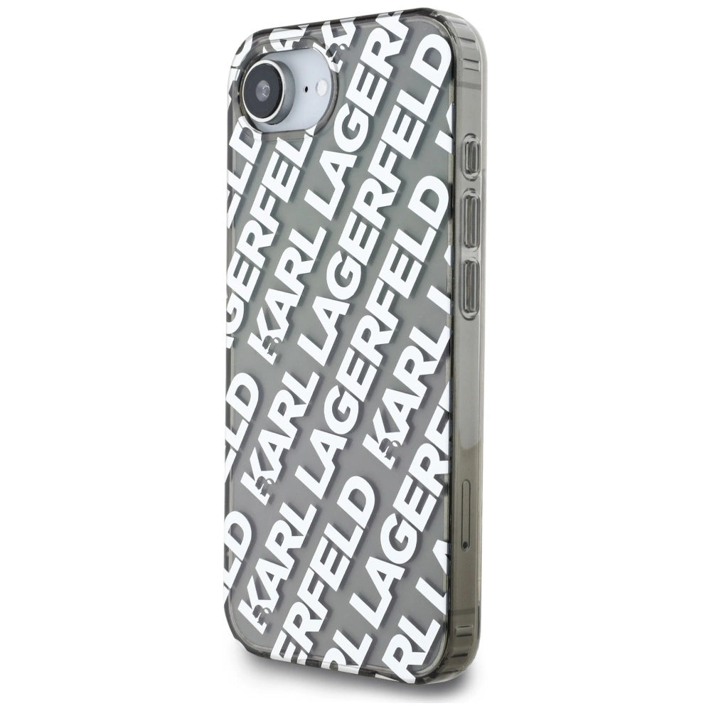 Karl Lagerfeld IML Repeat Logo case for iPhone 16e - silver_1
