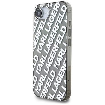 Karl Lagerfeld IML Repeat Logo case for iPhone 16e - silver_1