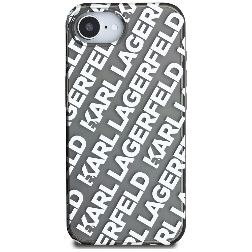 Karl Lagerfeld IML Repeat Logo case for iPhone 16e - silver_2