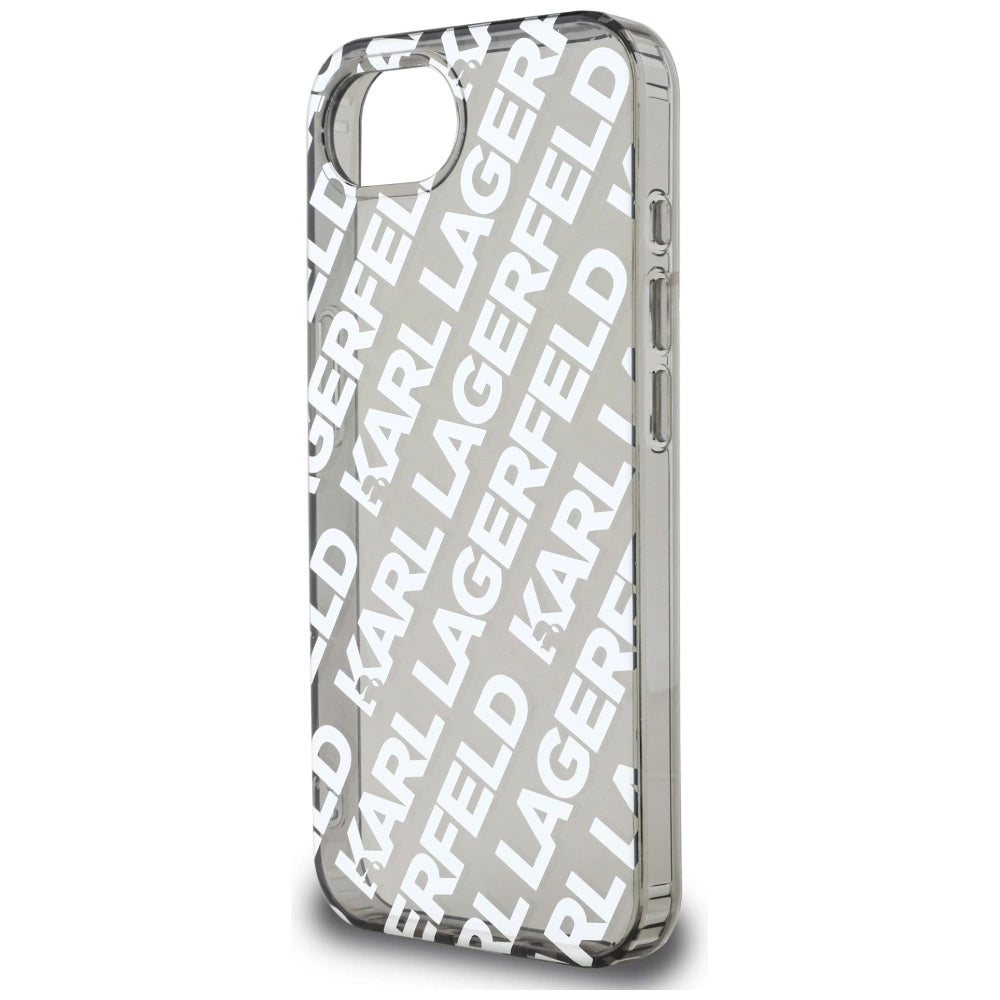 Karl Lagerfeld IML Repeat Logo case for iPhone 16e - silver_4