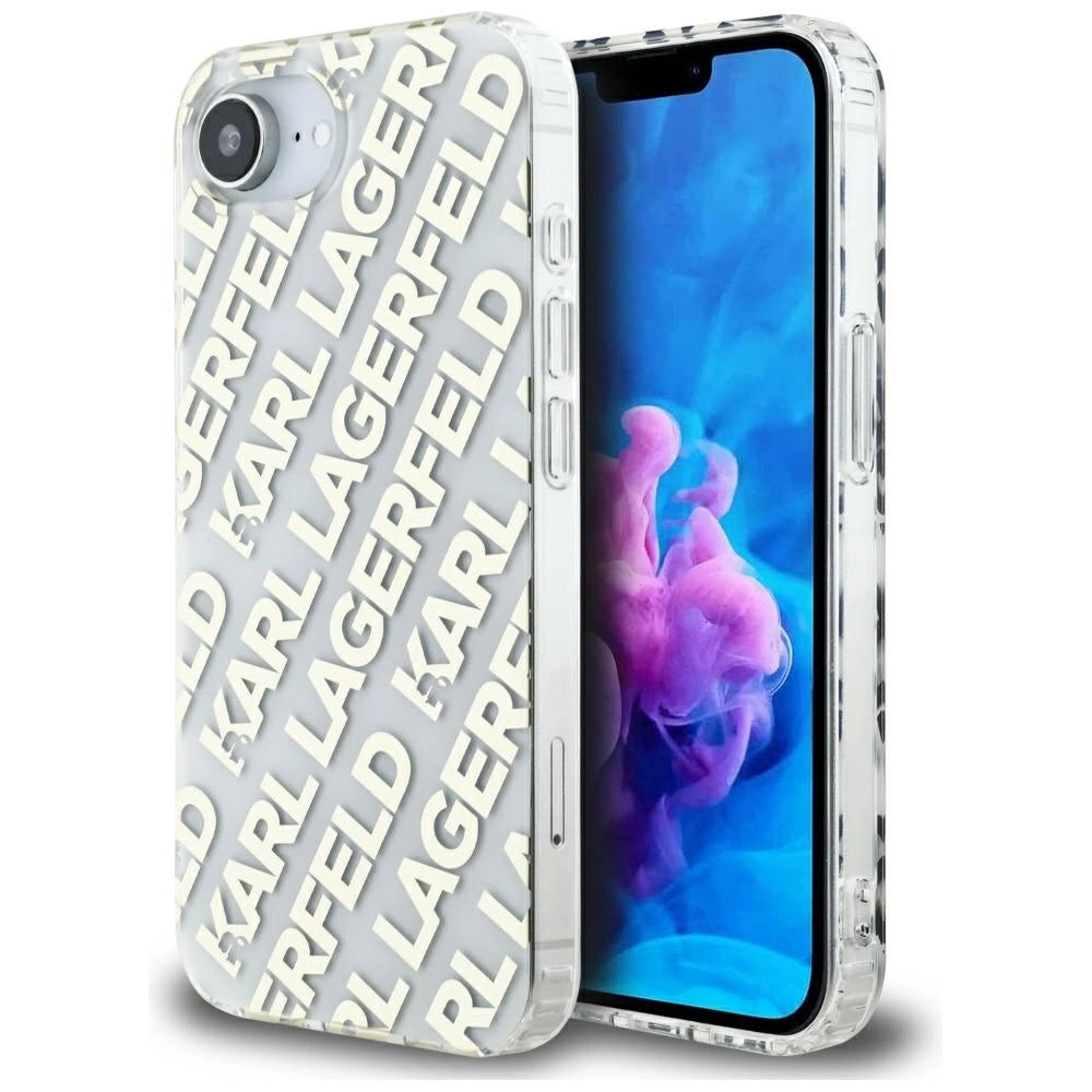 Karl Lagerfeld IML Repeat Logo iPhone 16e Case - Gold_0
