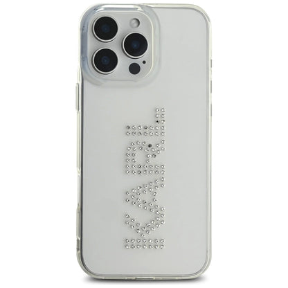 Karl Lagerfeld IML Rhinestones Logo iPhone 16 Pro Case - Clear_2