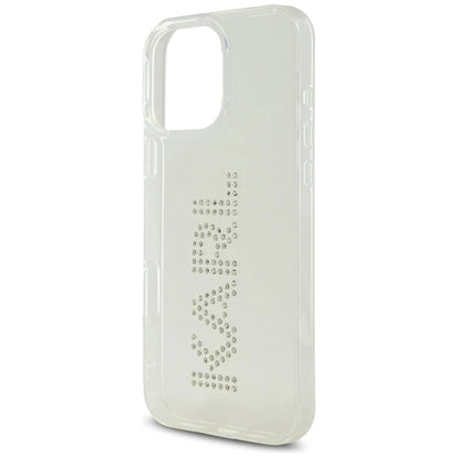 Karl Lagerfeld IML Rhinestones Logo iPhone 16 Pro Case - Clear_5