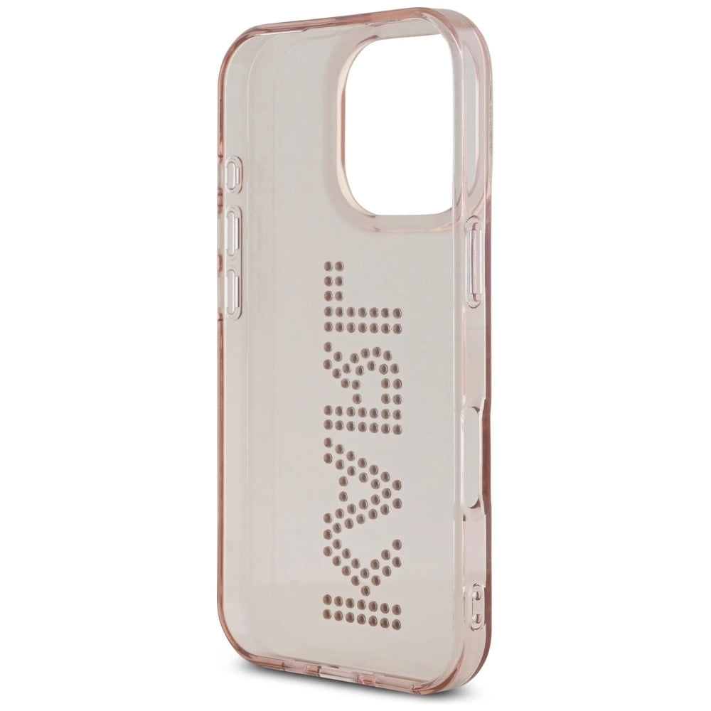 Karl Lagerfeld IML Rhinestones Logo iPhone 16 Pro Case - Pink_6