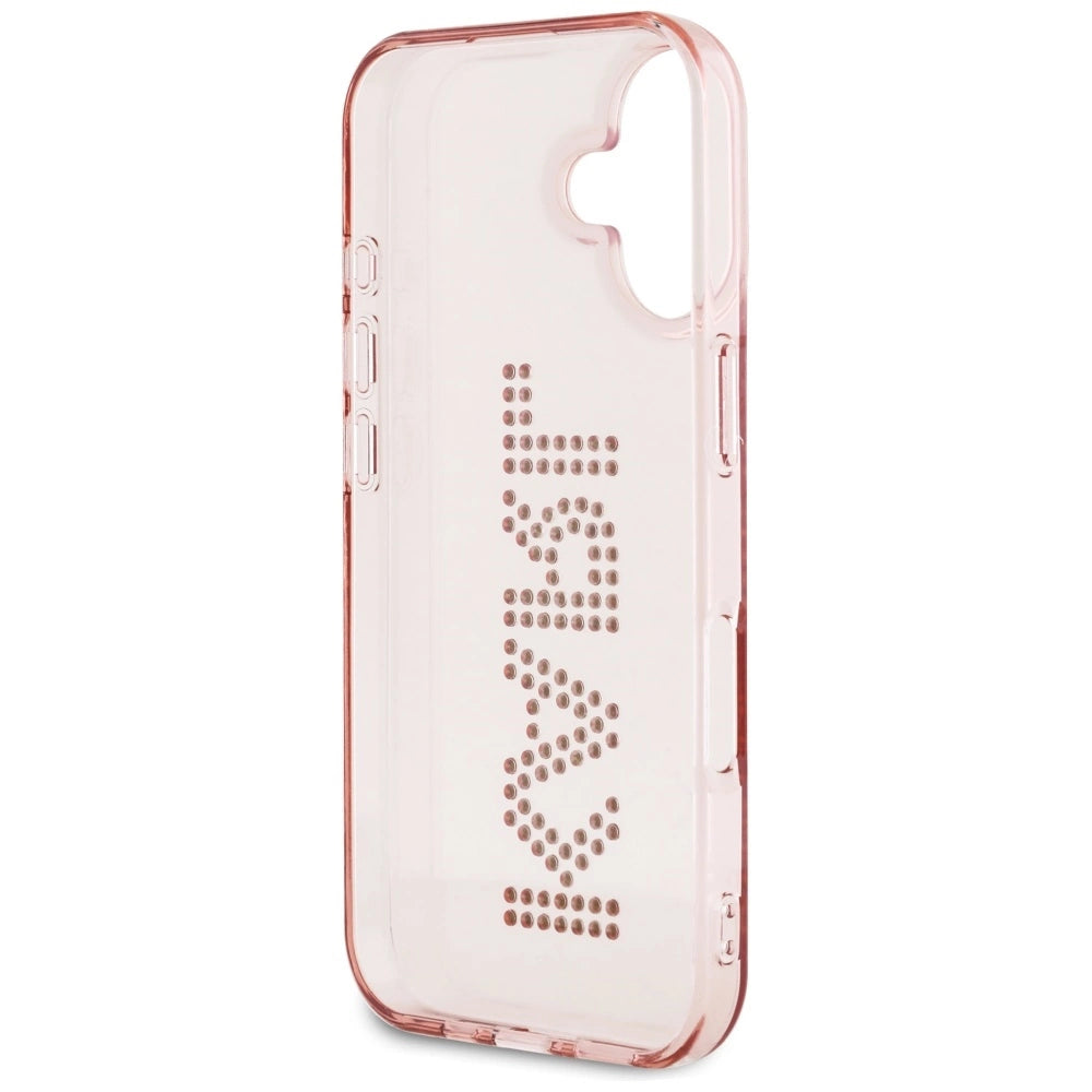 Karl Lagerfeld IML Rhinestones Logo iPhone 16 Case - Pink_6