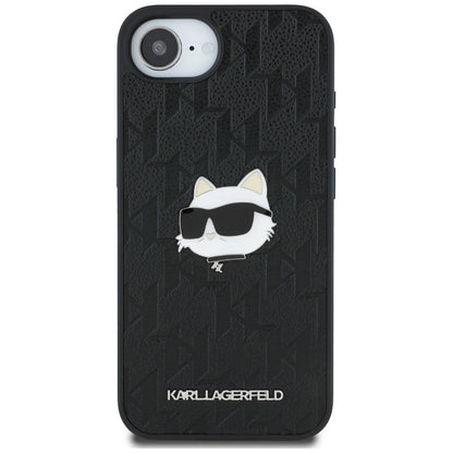 Karl Lagerfeld Monogram Choupette Head Pin iPhone 16e Case - Black_2