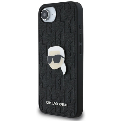 Karl Lagerfeld Monogram Karl Head Pin iPhone 16e Case - Black_1