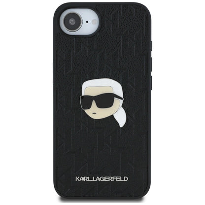 Karl Lagerfeld Monogram Karl Head Pin iPhone 16e Case - Black_2
