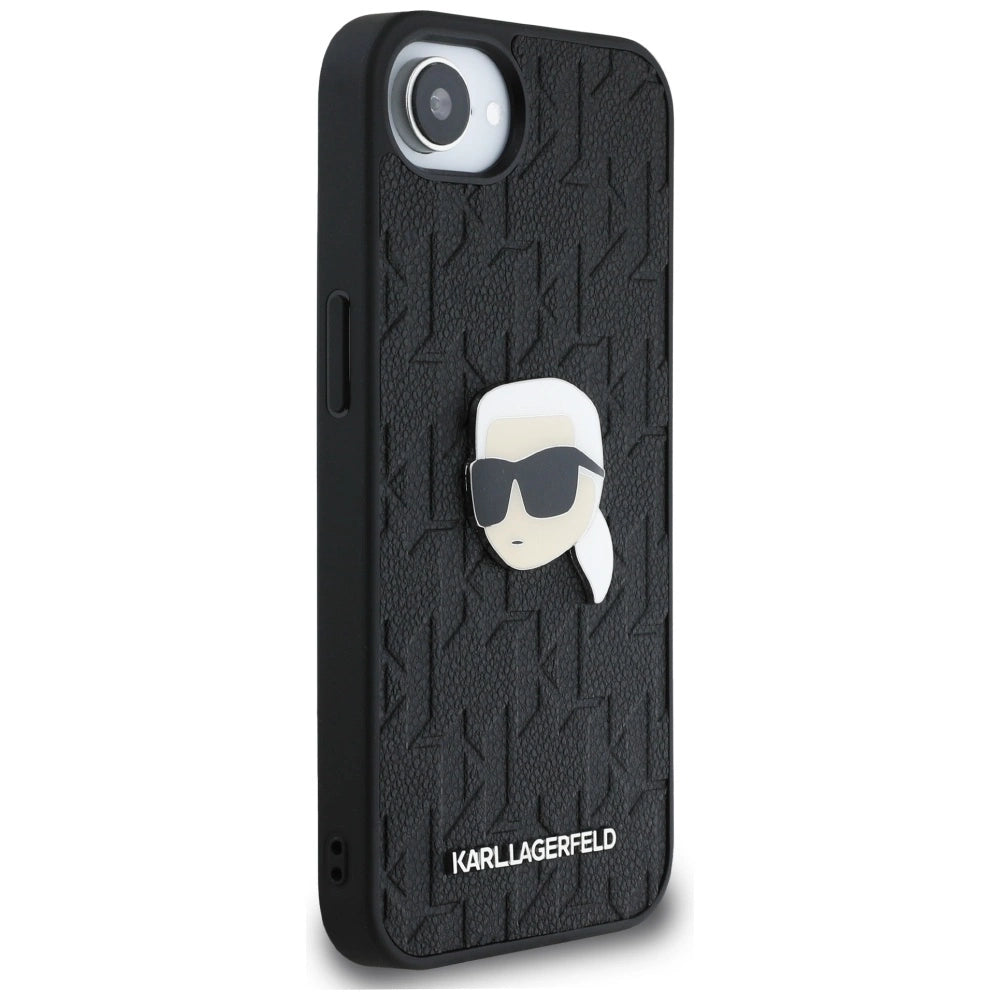 Karl Lagerfeld Monogram Karl Head Pin iPhone 16e Case - Black_3