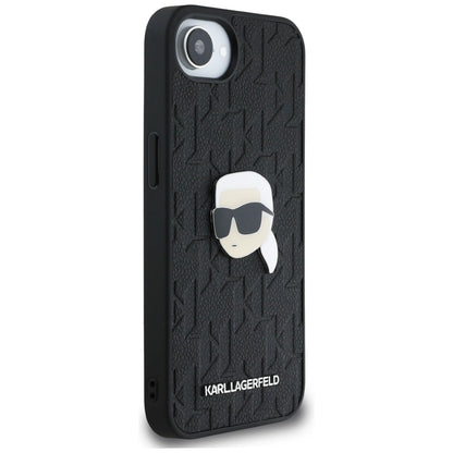 Karl Lagerfeld Monogram Karl Head Pin iPhone 16e Case - Black_3