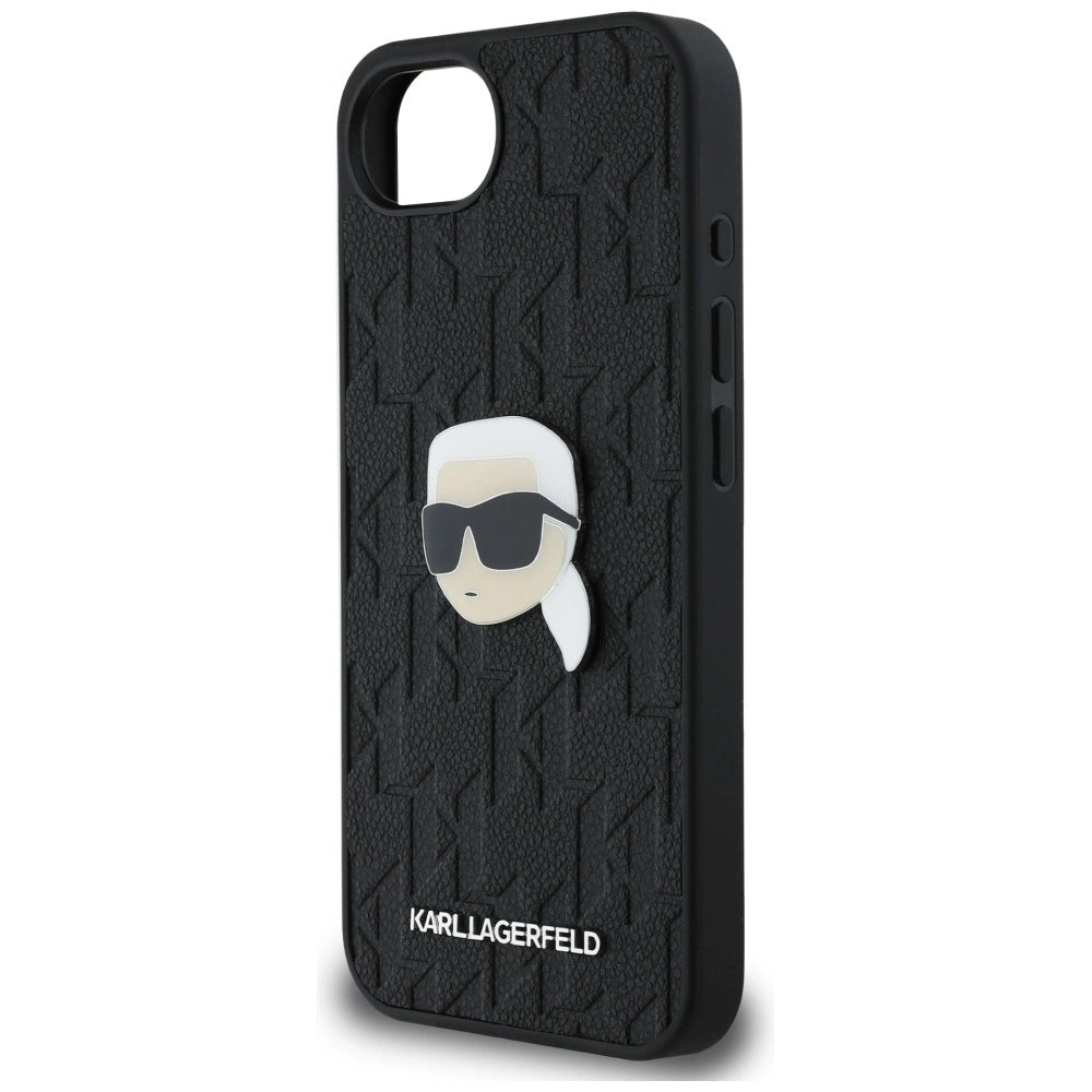 Karl Lagerfeld Monogram Karl Head Pin iPhone 16e Case - Black_5