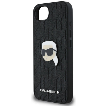 Karl Lagerfeld Monogram Karl Head Pin iPhone 16e Case - Black_5