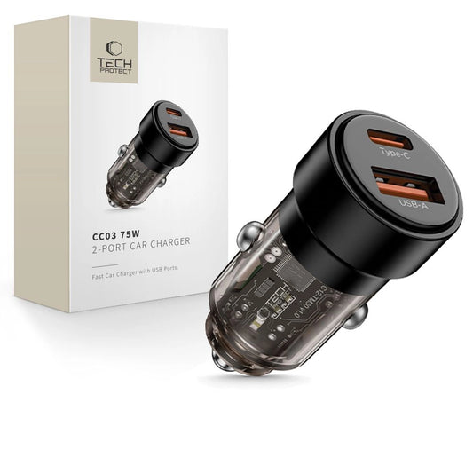 CC03 2-port PD75W car charger - black_0