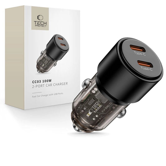 CC03 2-port PD100W car charger - black_0