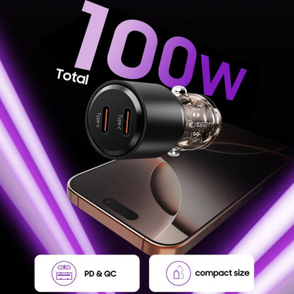 CC03 2-port PD100W car charger - black_3
