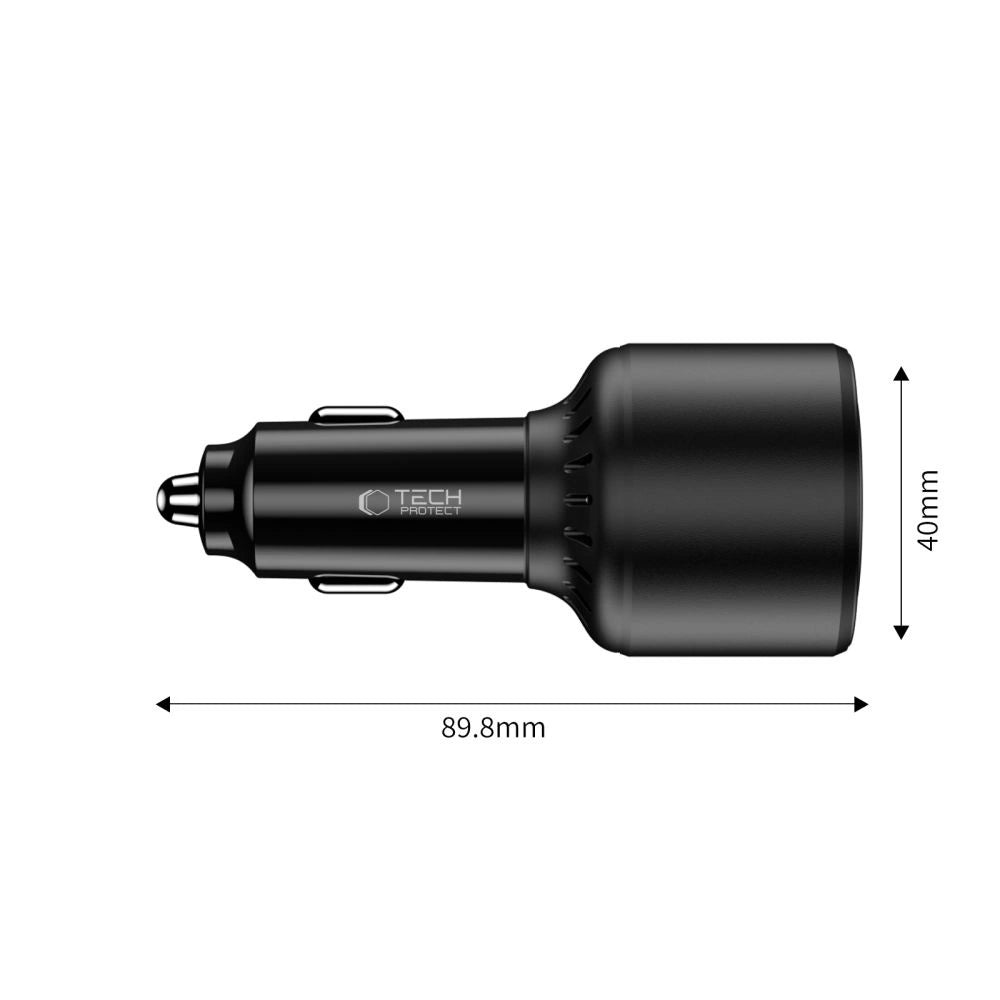 CC04 3-port PD175W car charger - black_2