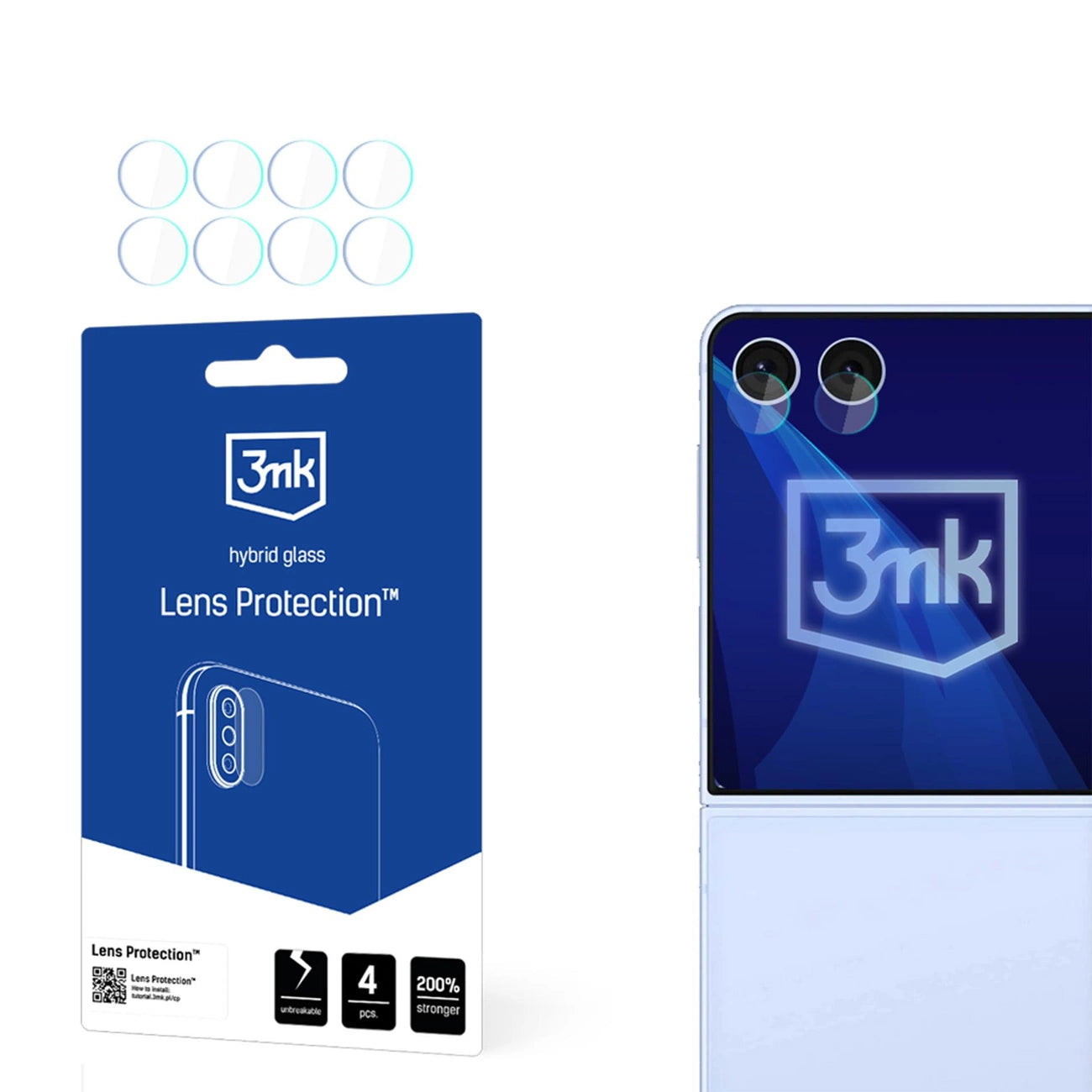 3mk Lens Protection Hybrid Glass for Camera Lens on Samsung Galaxy Z Flip 7_0