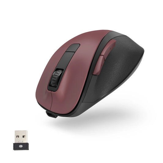 Hama MW-500 V2 Wireless Mouse with Battery - Burgundy_0